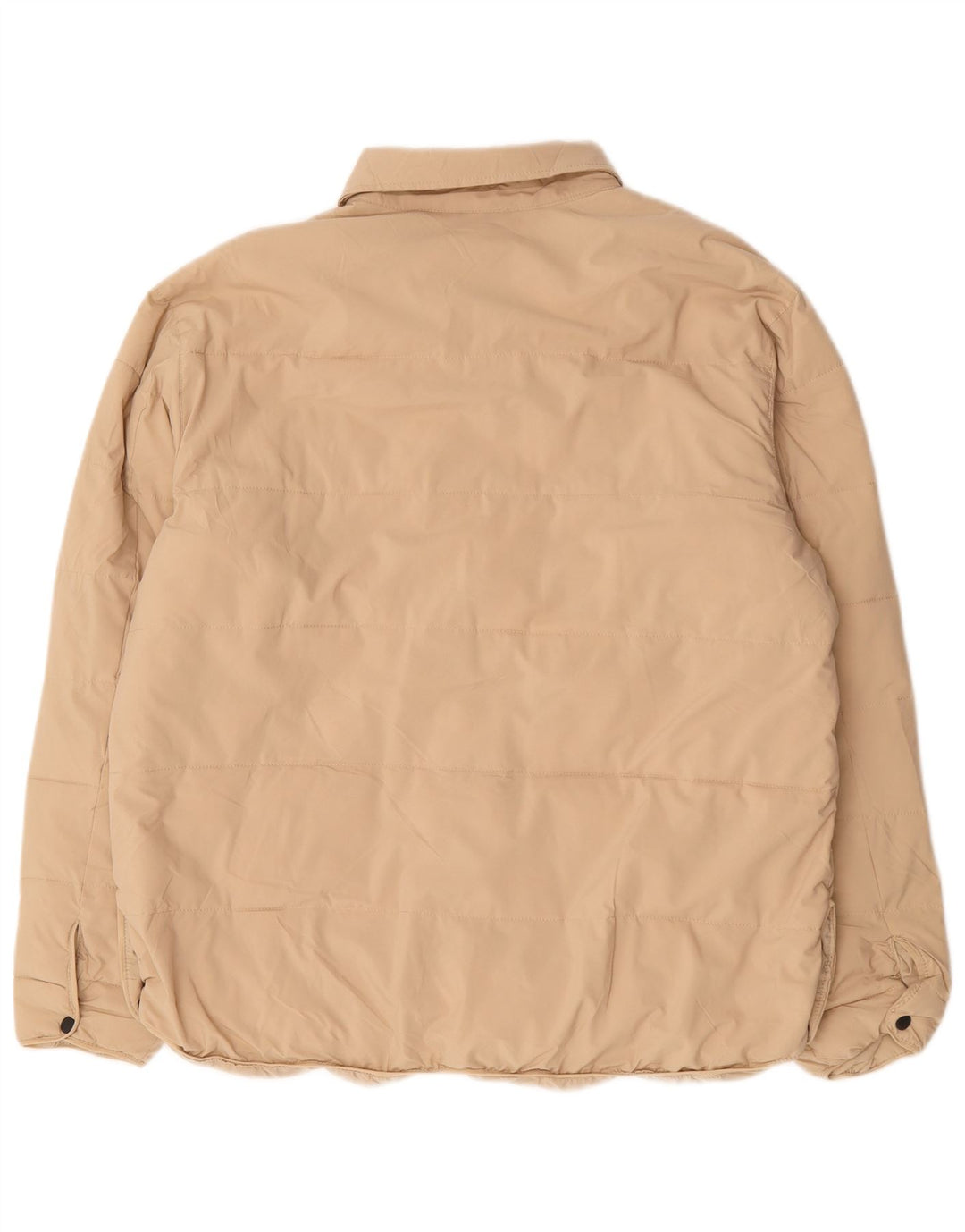 Zara Herren Wattierte Jacke UK 40 Large Beige Polyester