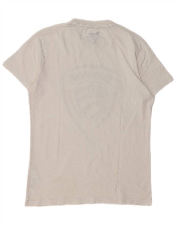 BLAUER Jungen-T-Shirt mit Grafik, 13–14 Jahre, weiße Baumwolle