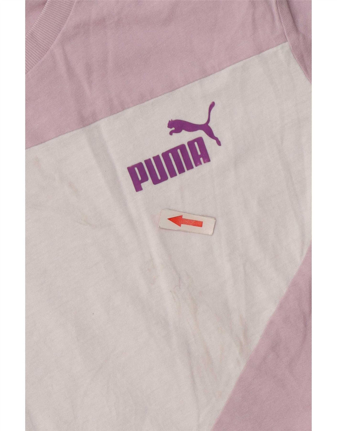 Puma Damen T-Shirt Top UK 12 Mittelrosa Farbblock
