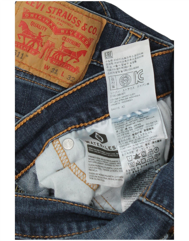 Levi's Herren 511 Slim Jeans W31 L32 Blaue Baumwolle