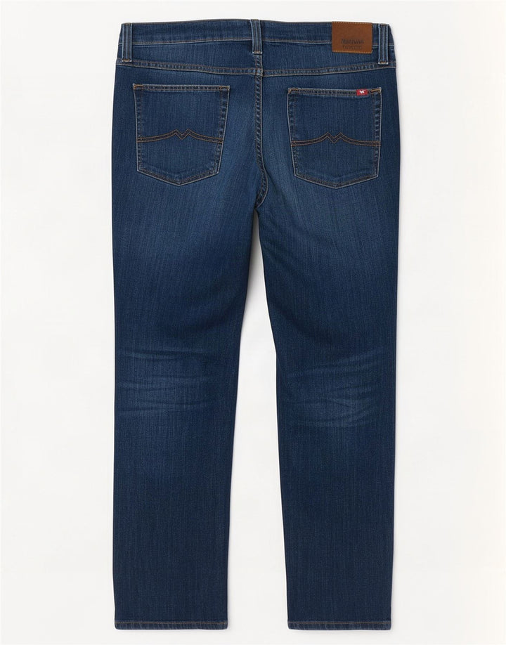 Mustang Herren Tramper Straight Jeans W38 L32 Marineblaue Baumwolle