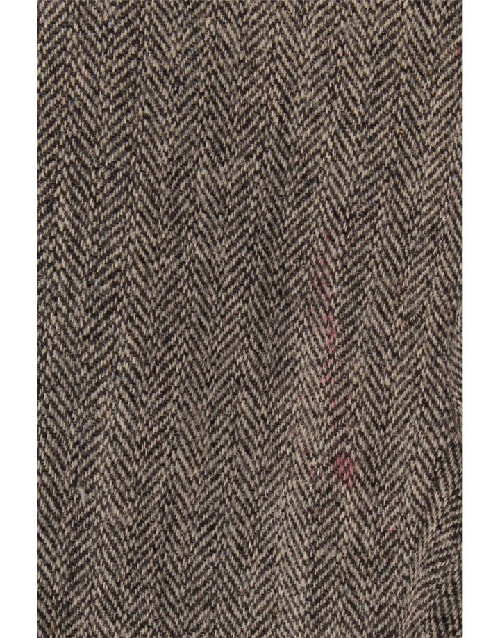 Harris Tweed Herren-Blazer mit 2 Knöpfen, UK 40, große graue Wolle mit Fischgrätenmuster