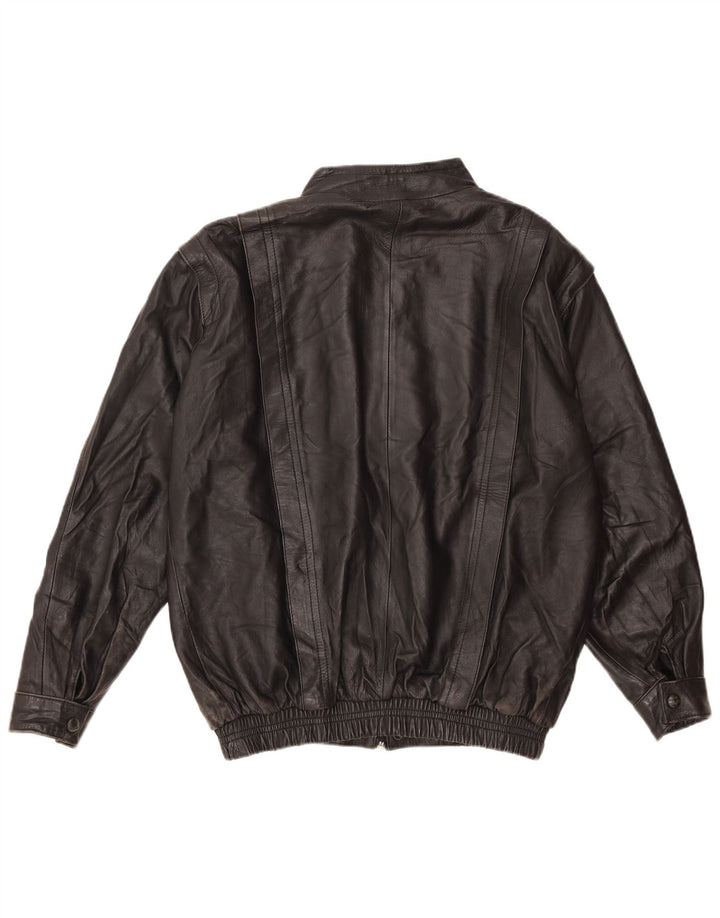 Vintage Herren Lederjacke UK 36 Small Schwarz