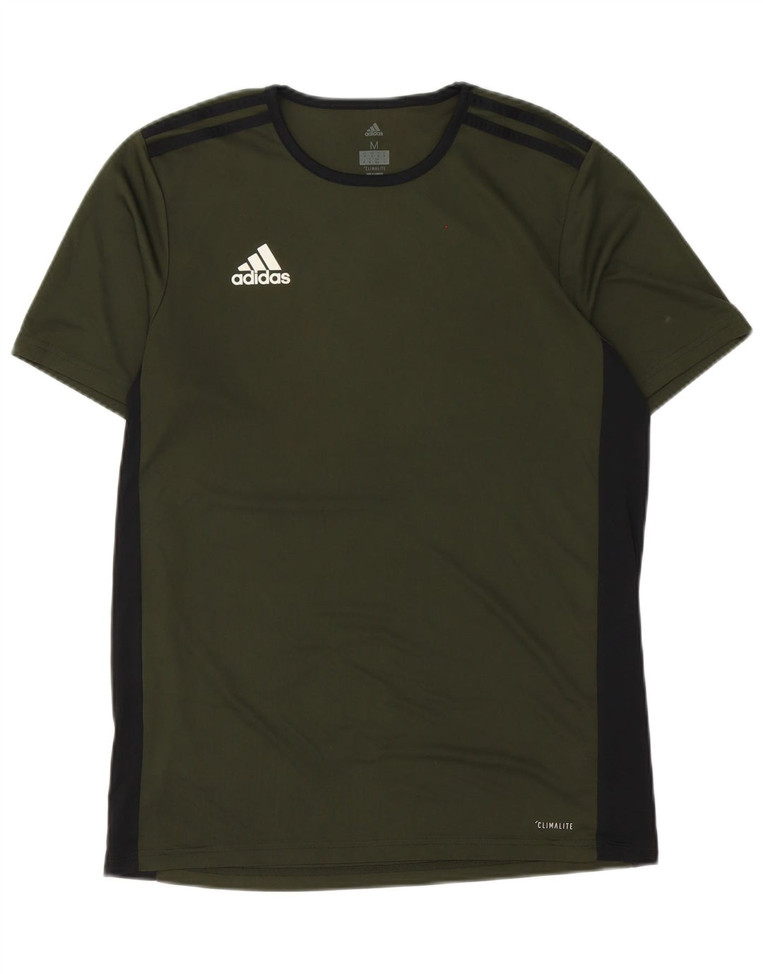 Adidas Herren Climalite T-Shirt Top Mittelgrünes Colourblock-Polyester