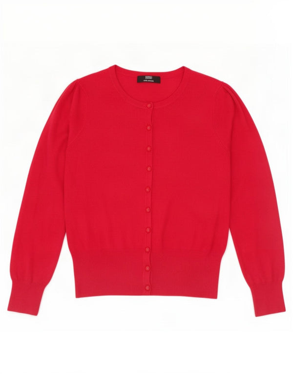 Marks & Spencer Damen Crop Cardigan Pullover UK 8 Small Rosa Viskose