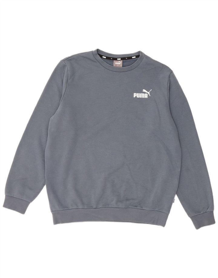 PUMA Herren Sweatshirt Pullover mittelgraue Baumwolle