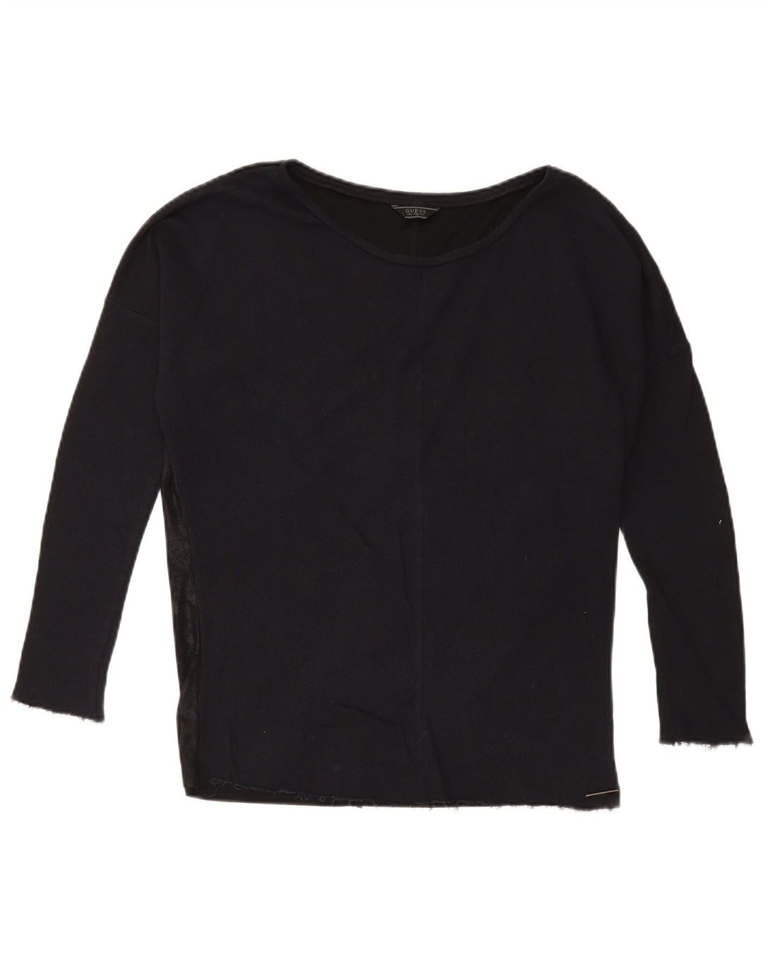 Guess Damen Übergroßes Top Langarm UK 10 Small Schwarz