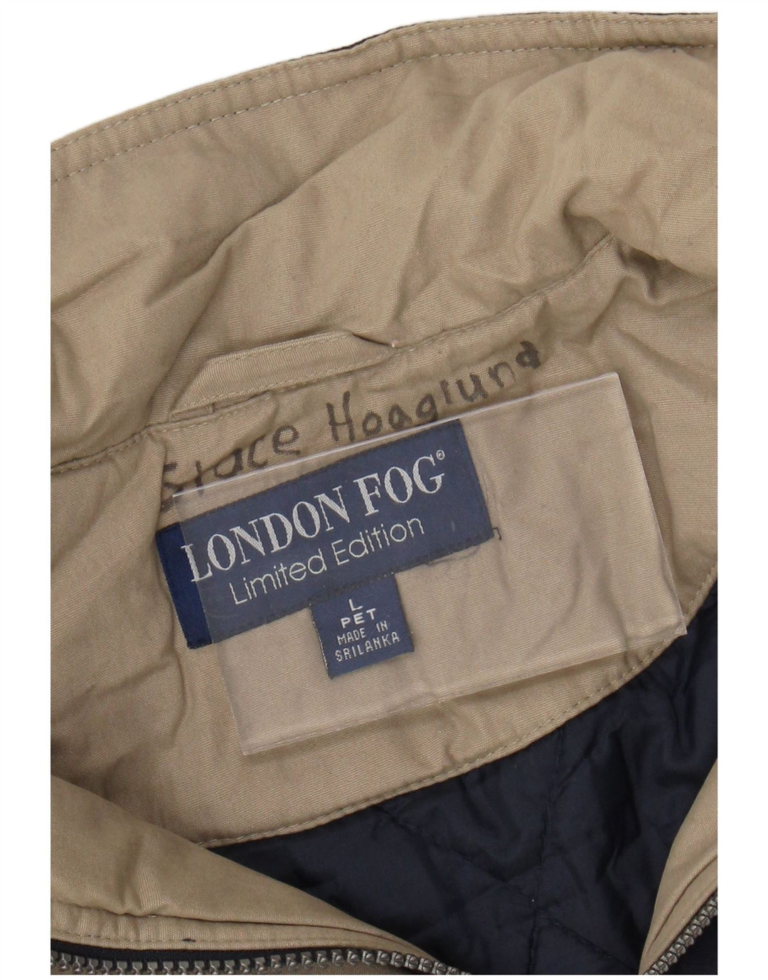 LONDON FOG Damen Windjacke mit Kapuze, UK 16, Größe L, Marineblau
