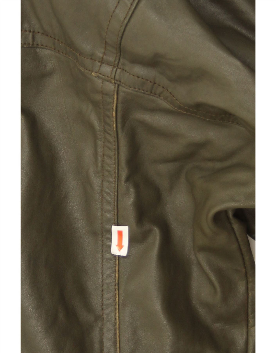 Vintage Herren Lederjacke IT 50 großes Khaki-Leder