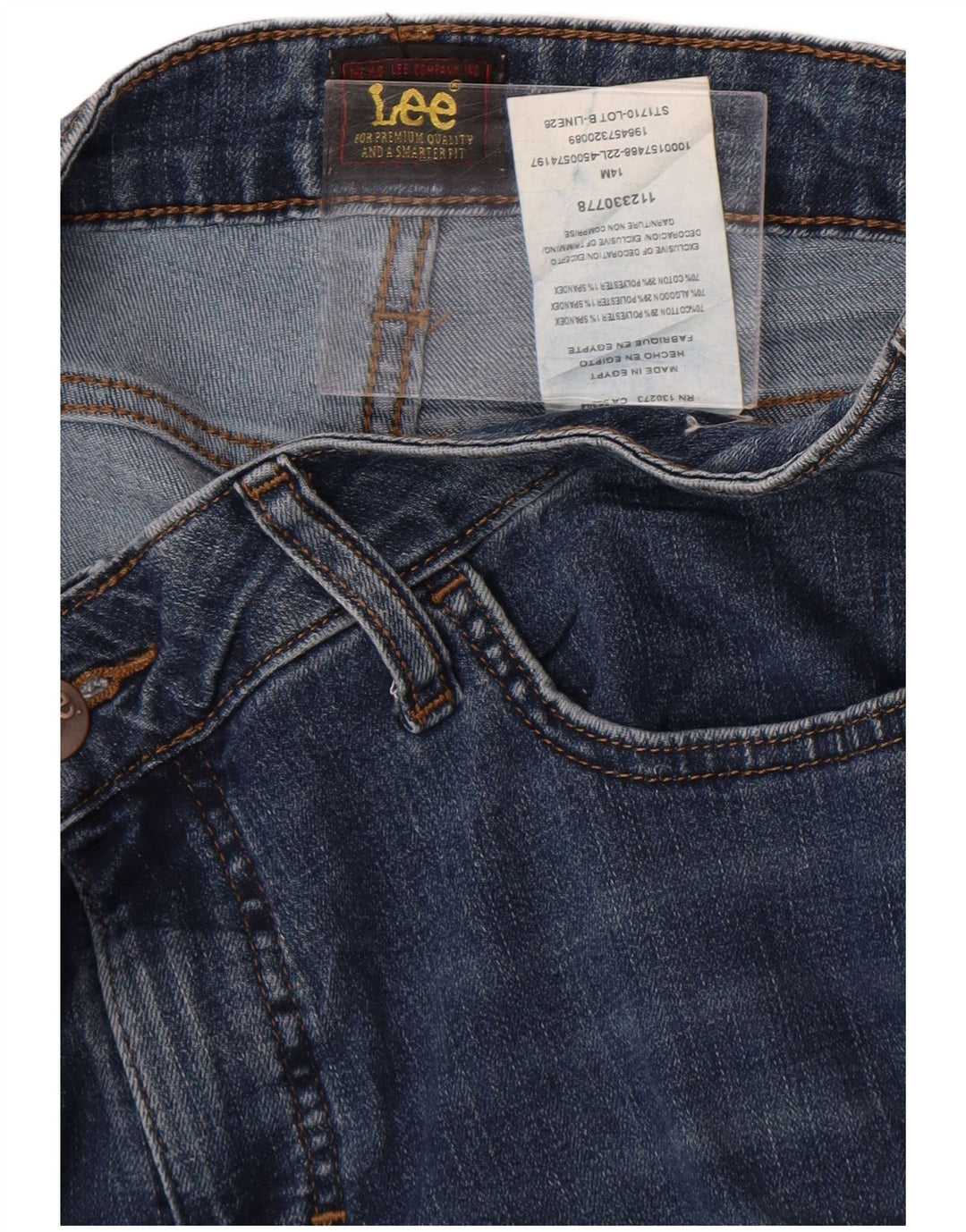 Lee Damen Capri-Jeans mit hohem Bund, US 14, XL, W34, L22, Blau, Polyester