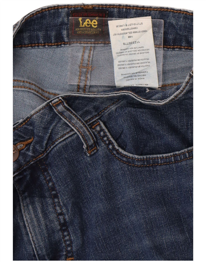 Lee Damen Capri-Jeans mit hohem Bund, US 14, XL, W34, L22, Blau, Polyester