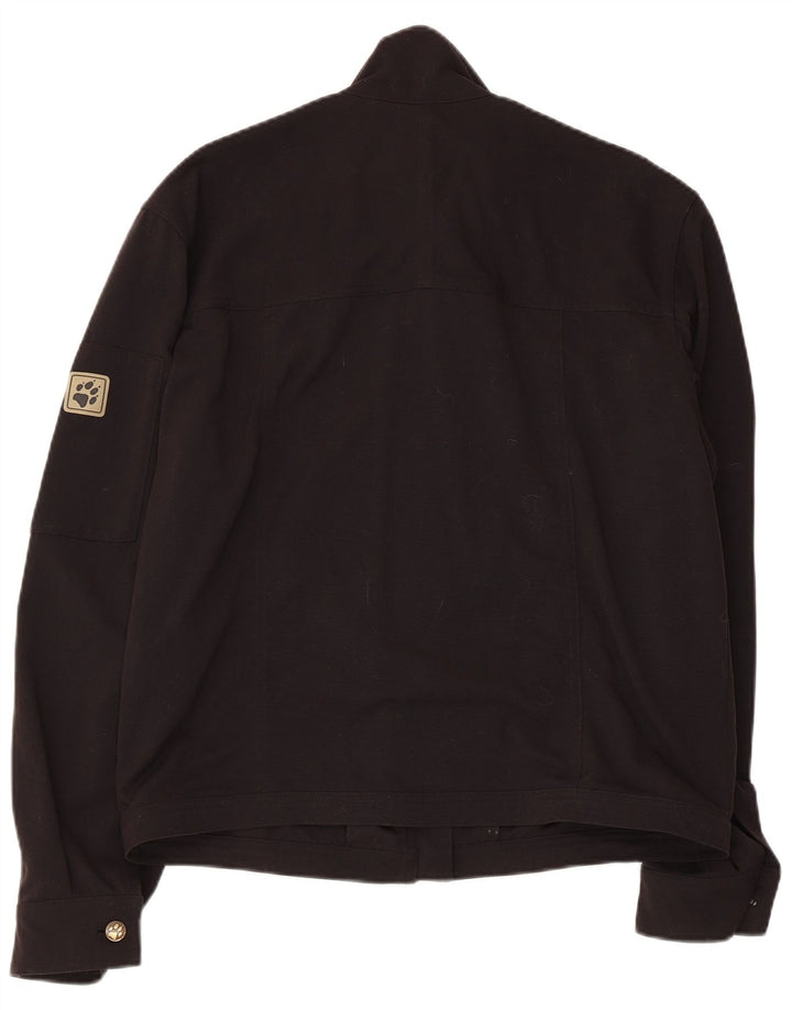 JACK WOLFSKIN Herren Regenjacke UK 36/38 Medium Schwarz Polyamid