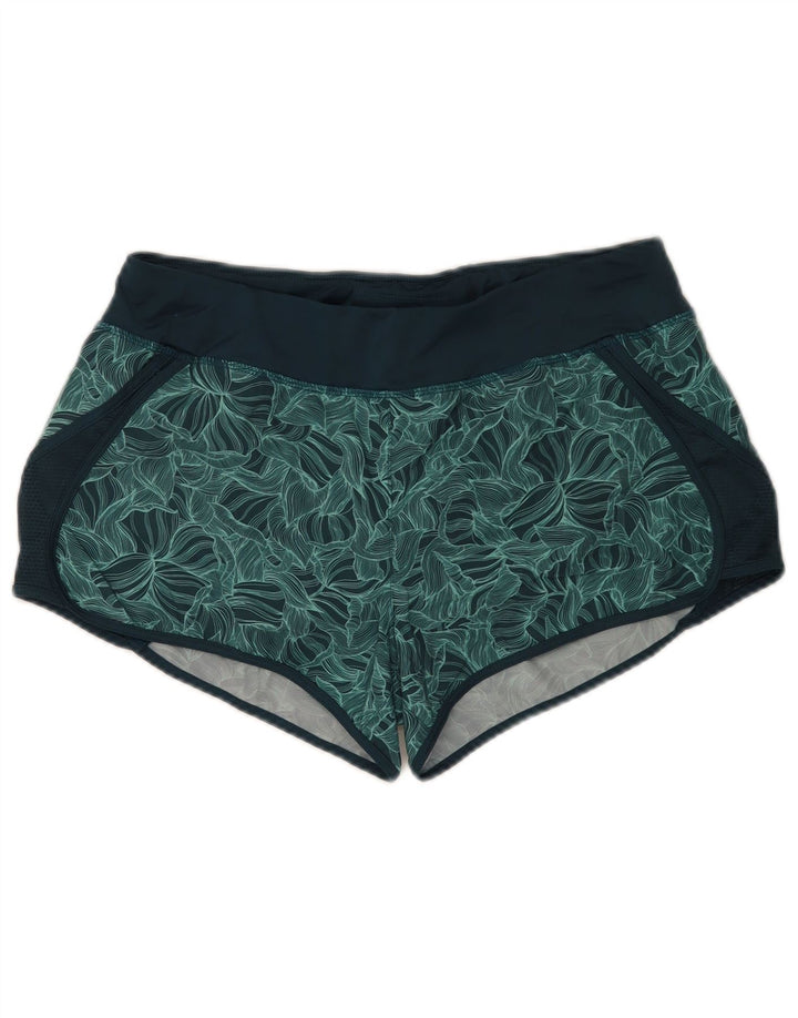 Mountain Warehouse Damen-Sportshorts mit abstraktem Muster, Gr. 14, Grün