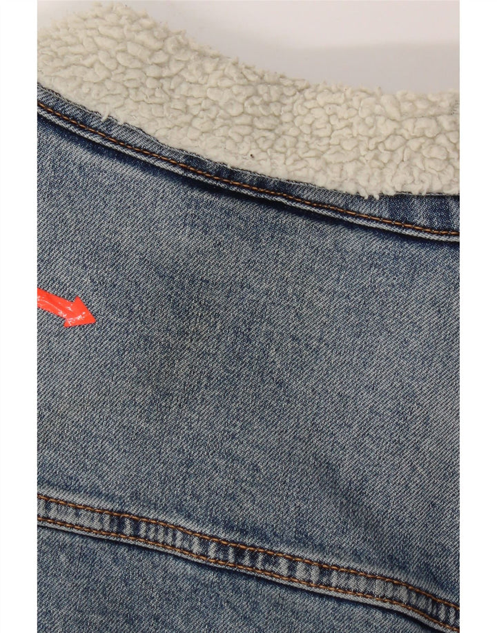 Levi's Herren Sherpa Jeansjacke UK 36 Small Blaue Baumwolle