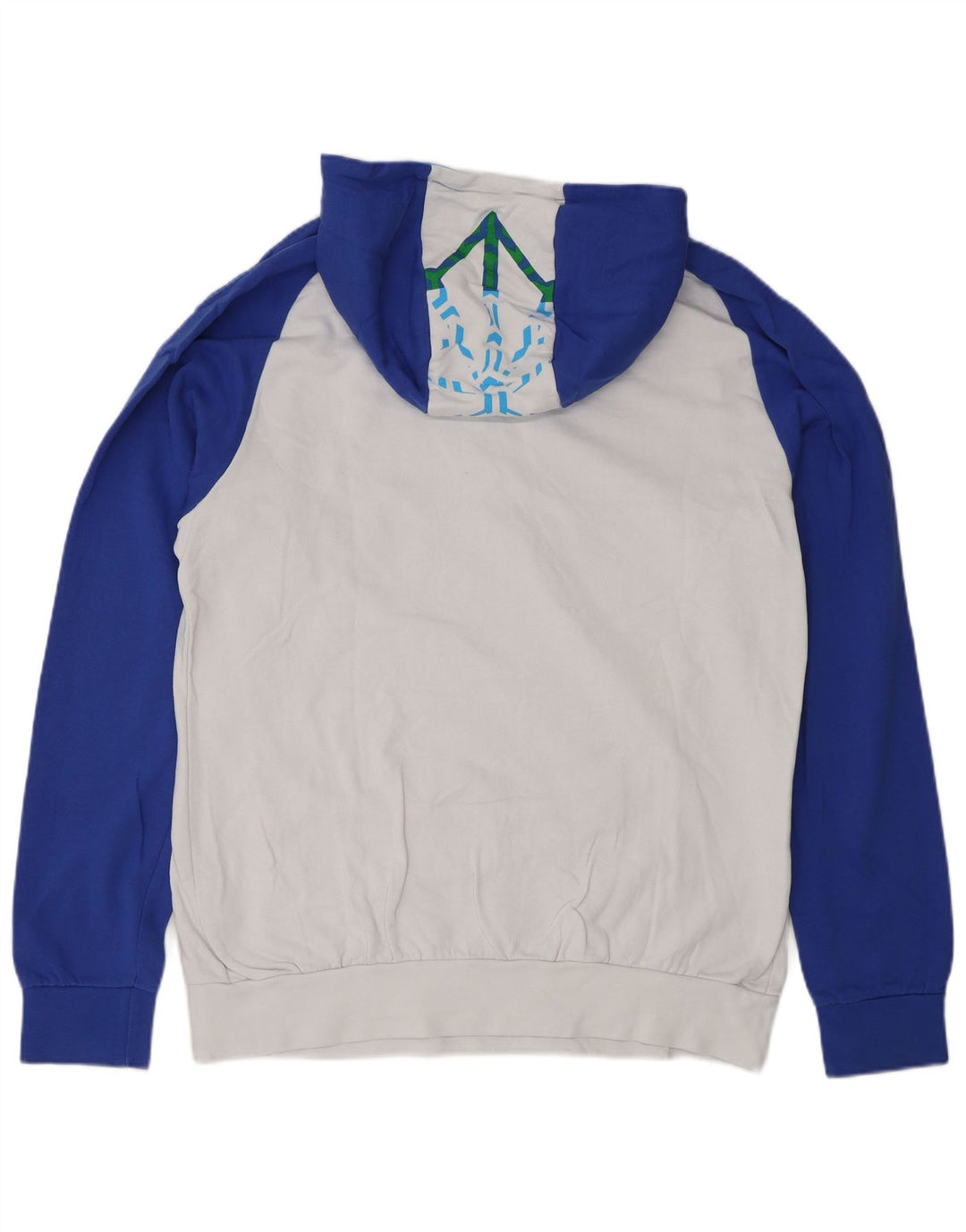 Arena Herren-Pullover mit grafischem Kapuzenpullover, mittelweiße Colourblock-Baumwolle