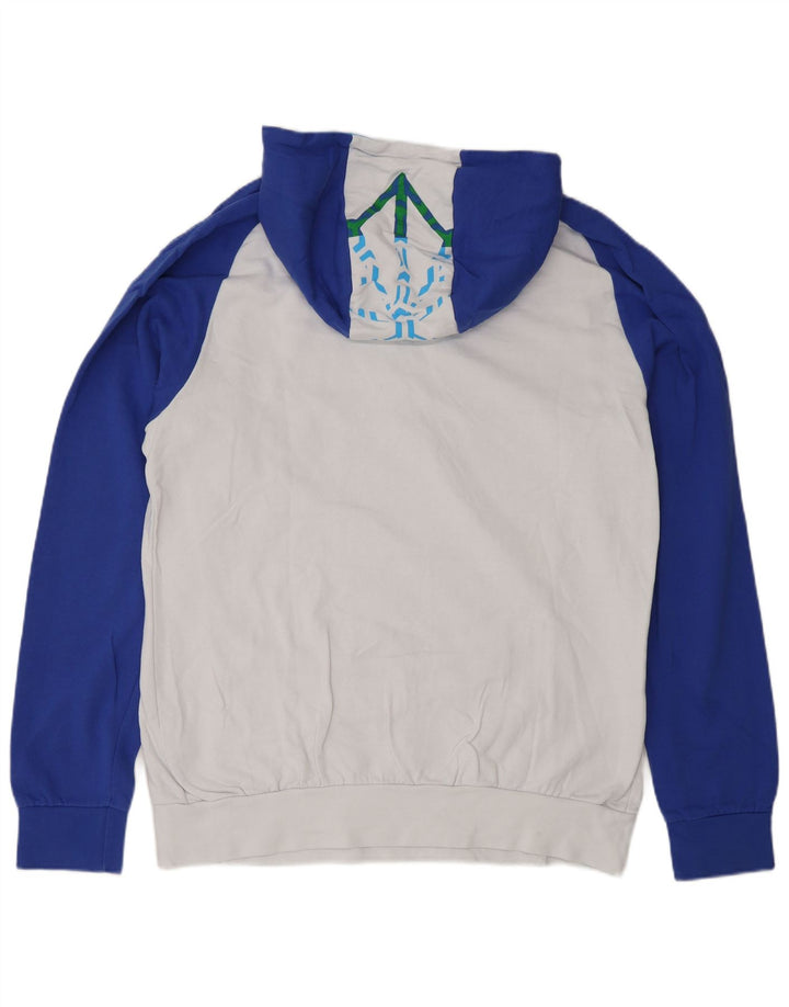Arena Herren-Pullover mit grafischem Kapuzenpullover, mittelweiße Colourblock-Baumwolle