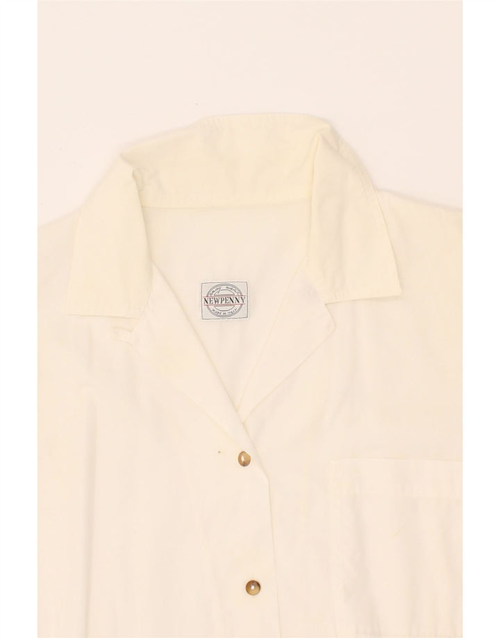 NEWPENNY Womens Short Sleeve Shirt IT 44 Medium Beige Vintage Newpenny and Second-Hand Newpenny from Messina Hembry 