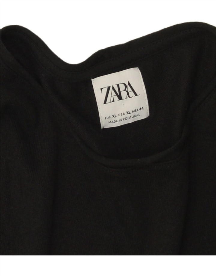 Zara Herren Top Langarm XL Schwarz