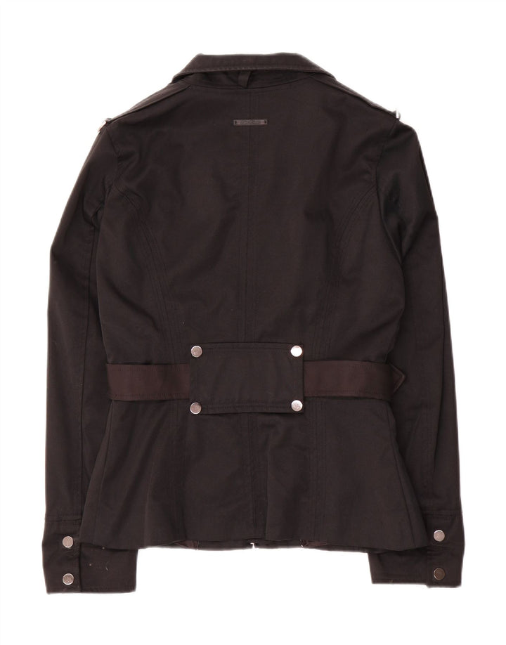 Zara Damen Militärjacke UK 10 Small Schwarz