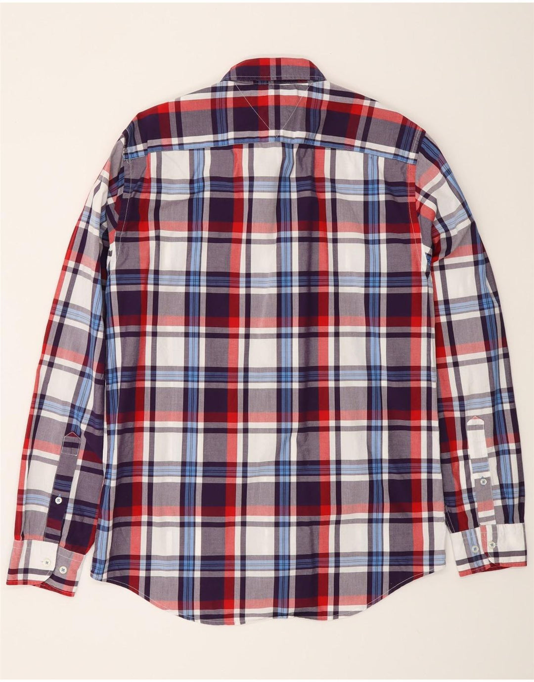 Tommy Hilfiger Herren-Hemd „New York Fit“, mittelmehrfarbig, kariert, Baumwolle