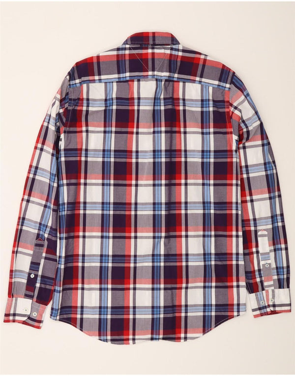 Tommy Hilfiger Herren-Hemd „New York Fit“, mittelmehrfarbig, kariert, Baumwolle