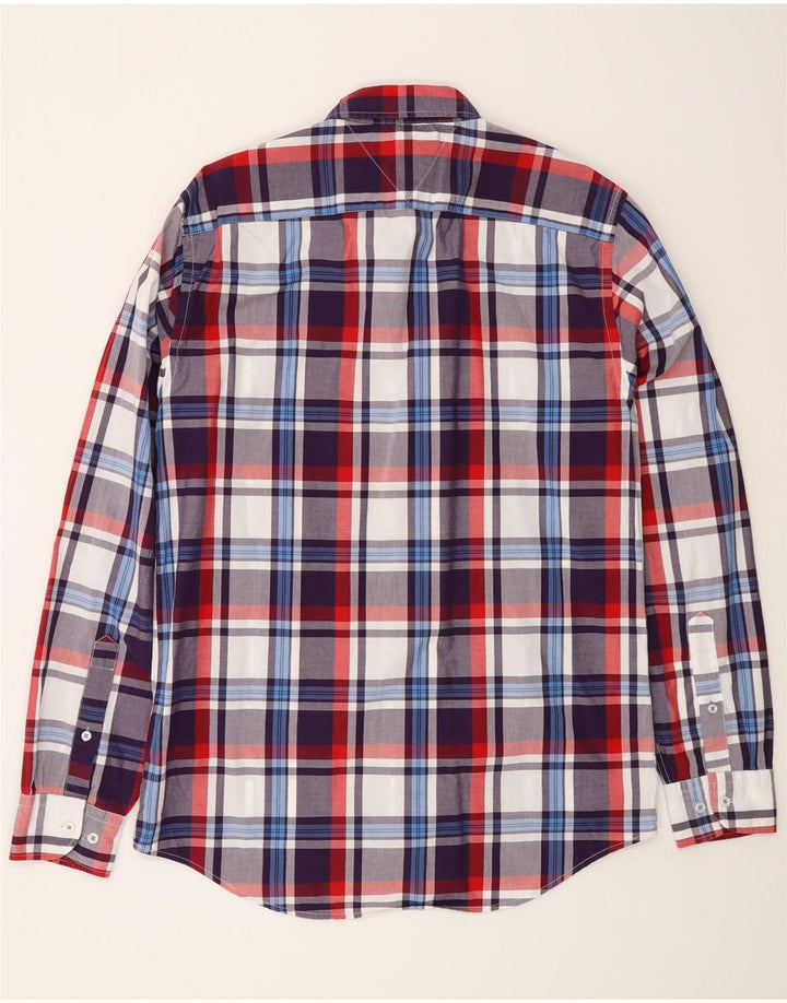 Tommy Hilfiger Herren-Hemd „New York Fit“, mittelmehrfarbig, kariert, Baumwolle