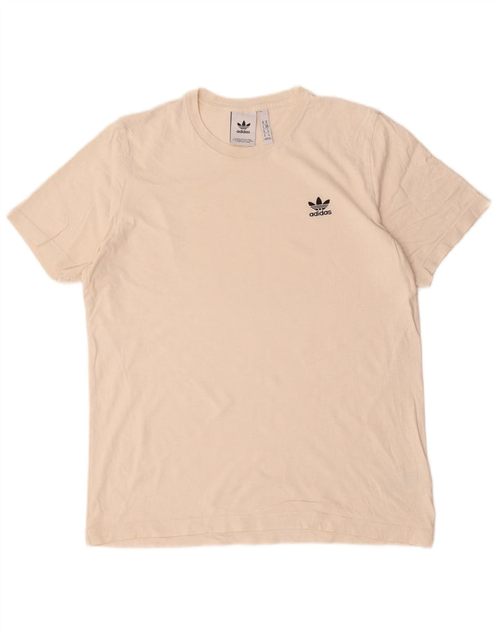 Adidas Herren T-Shirt Top Medium Off White Baumwolle
