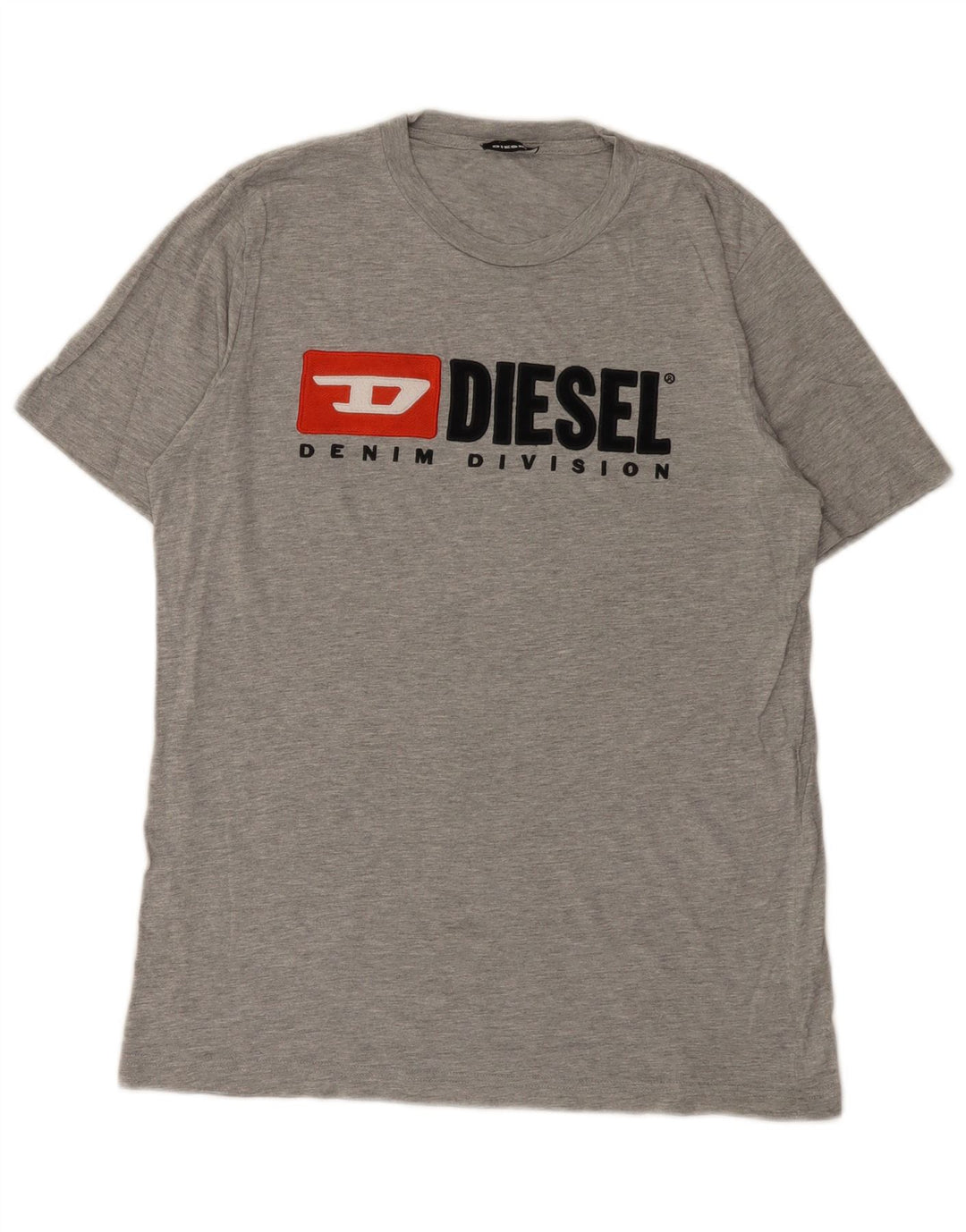 Diesel Herren-T-Shirt mit Grafik, XS, grau meliert, Baumwolle