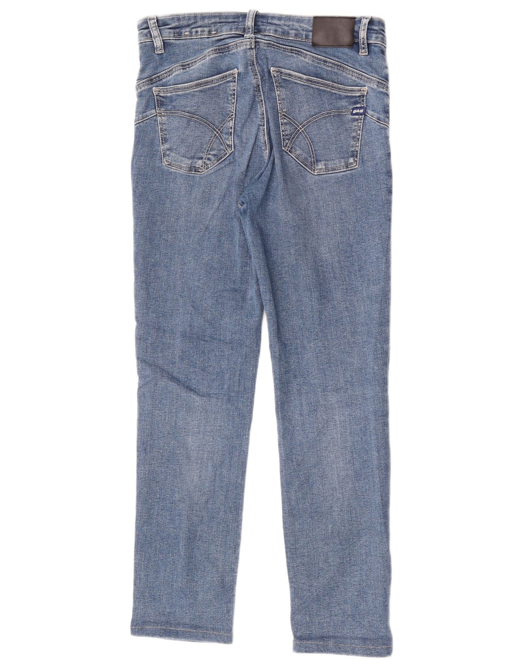 Gas Damen Slim Jeans W27 L26 Blaue Baumwolle