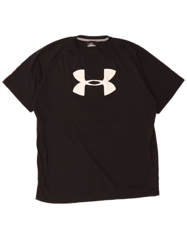Under Armour Herren Heat Gear Graphic T-Shirt Top Large Schwarz Polyester
