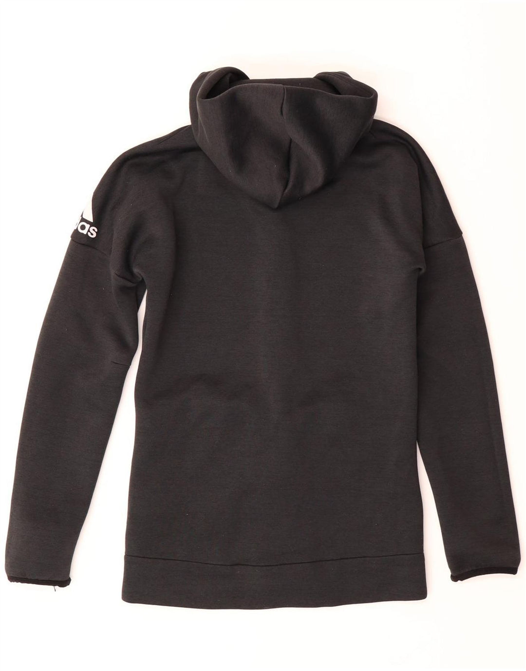 ADIDAS Boys Graphic Zip Hoodie Sweater 13-14 Years Black Polyester Vintage Adidas and Second-Hand Adidas from Messina Hembry 