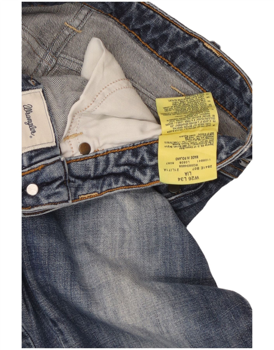 Wrangler Damen Lia Straight Jeans W26 L34 Blaue Baumwolle