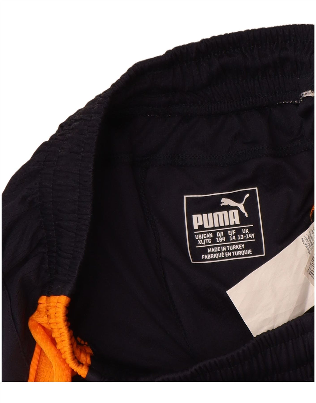 Puma Graphic Sportshorts für Jungen, 13–14 Jahre, marineblaues Farbblock-Polyester