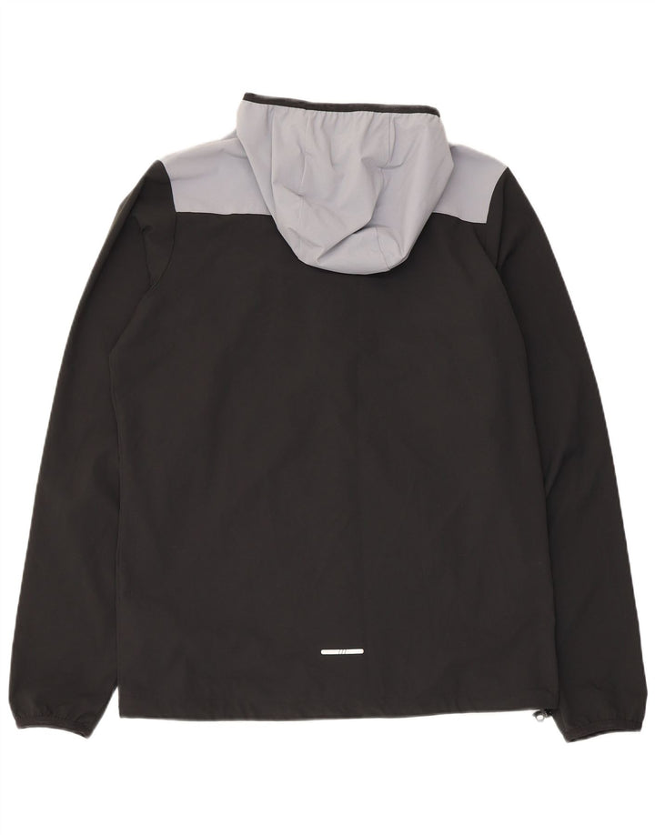 Berghaus Herren-Regenjacke mit Kapuze, klein, schwarzes Farbblock-Polyester