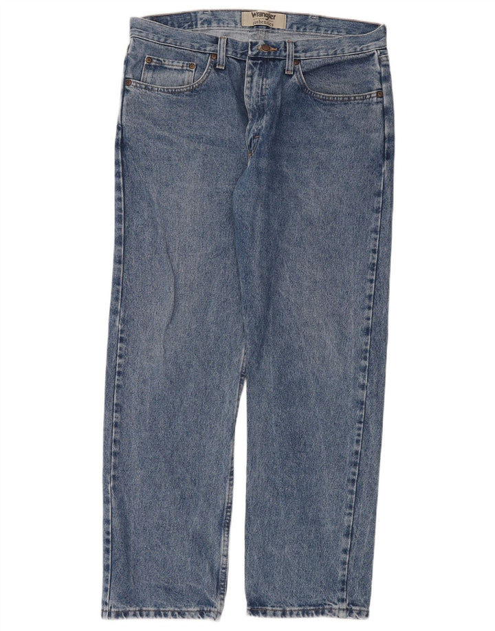 Wrangler Herren Straight Jeans W35 L30 Blaue Baumwolle
