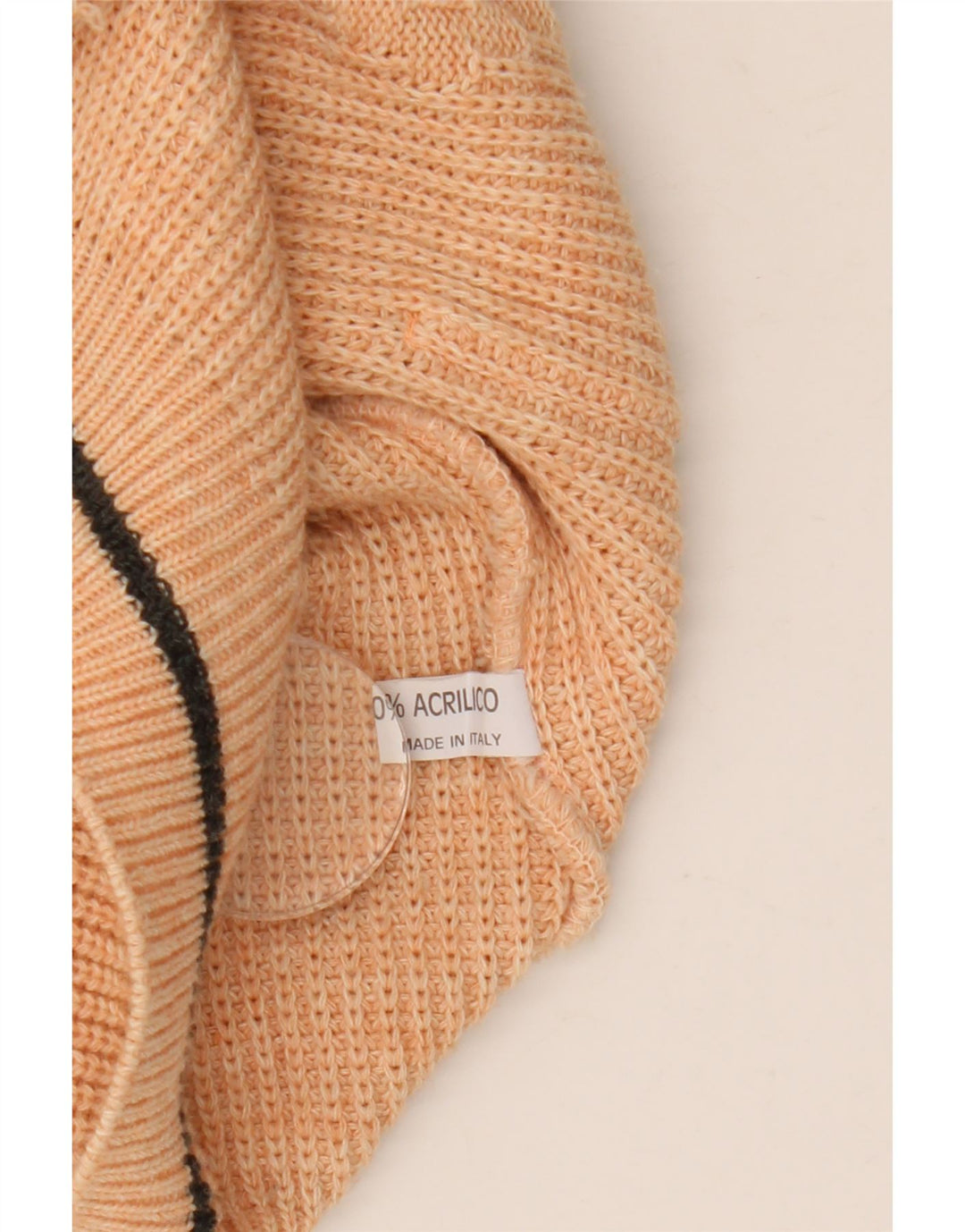 Vintage Herren Loose Fit Cardigan Pullover Medium Beige Acryl