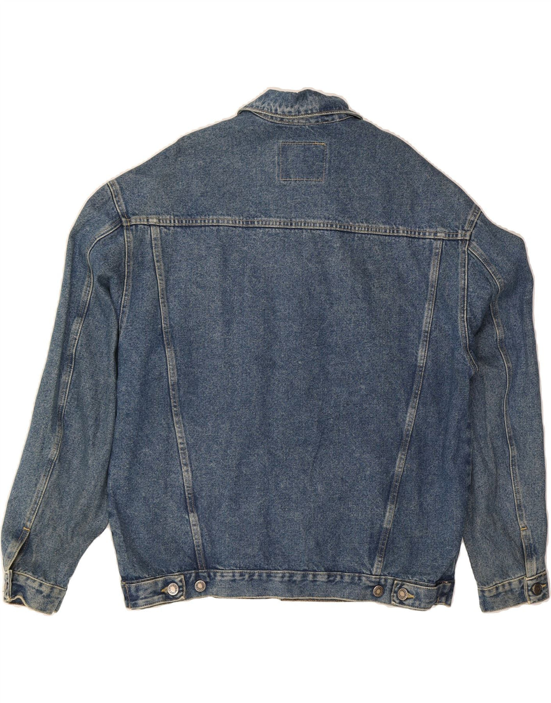 VINTAGE Herren Jeansjacke UK 40 Große blaue Baumwolle