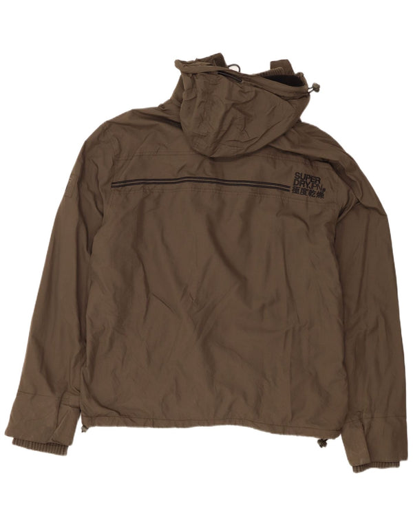 Superdry Herren-Windbreakerjacke mit Kapuze, UK 46 3XL, Khaki, Nylon