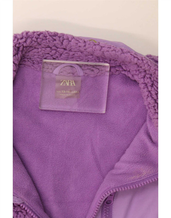 Zara Fleecejacke für Mädchen, 13–14 Jahre, Lila