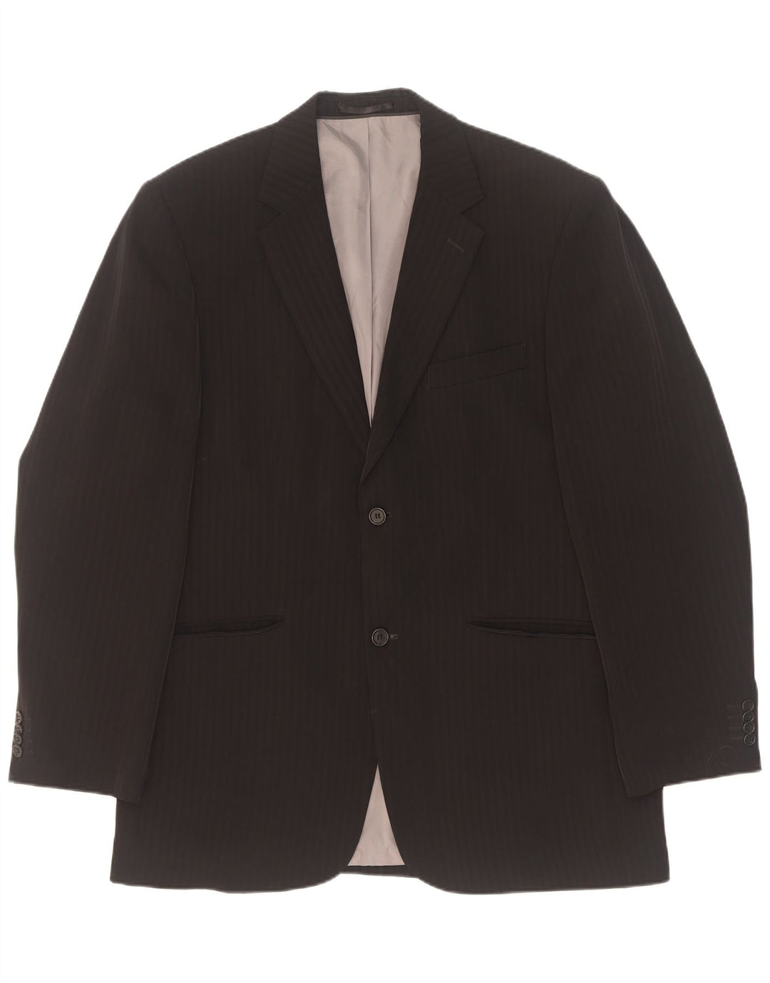 Angelo Litrico Herren-Blazer mit 2 Knöpfen, Gr. 40, Größe L, Schwarz, Nadelstreifen