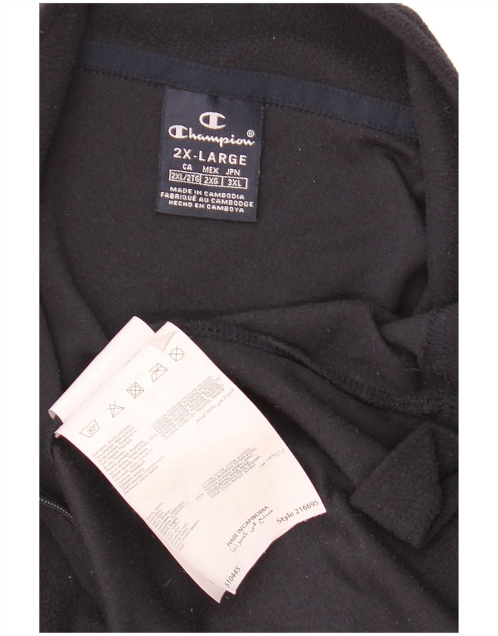 Champion Herren-Fleecepullover mit Reißverschluss, 2XL, Marineblau, Polyester