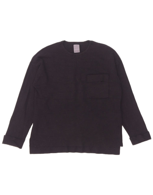Zara Mädchen-Pullover mit Rundhalsausschnitt, 13–14 Jahre, marineblaue Viskose