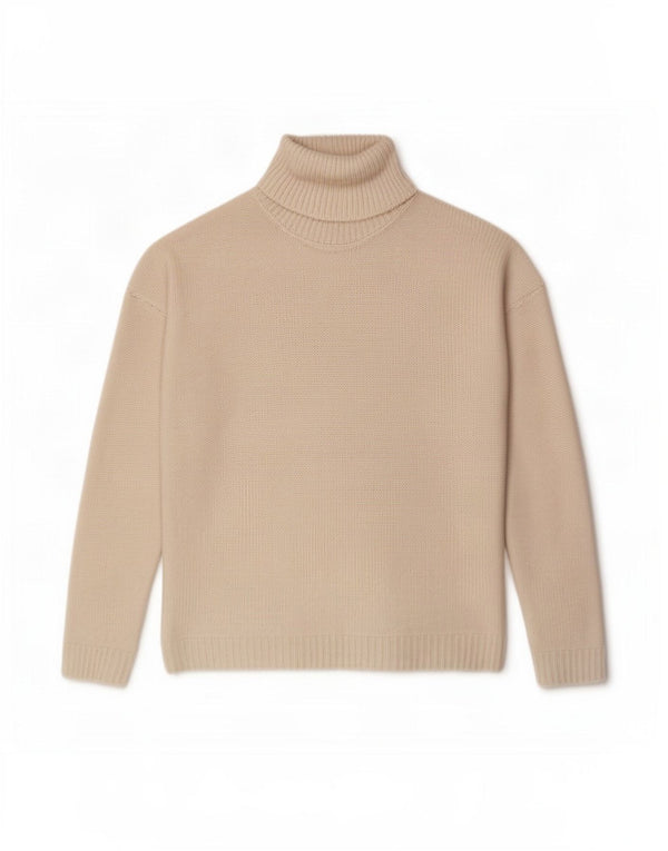 Zara Womens Roll Neck Jumper Sweater UK 14 Medium Off White
