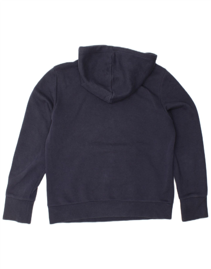 ADIDAS Damen Graphic Hoodie Pullover UK 12/14 Medium Marineblau Baumwolle