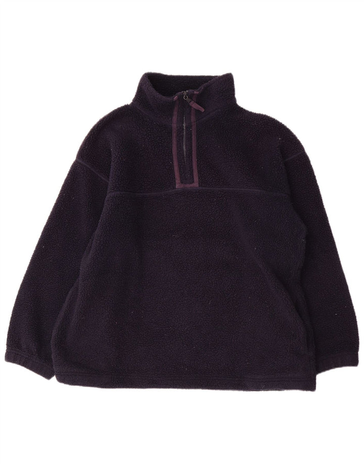 Marks & Spencer Damen Übergroßer Fleecepullover UK 12 Medium Marineblau