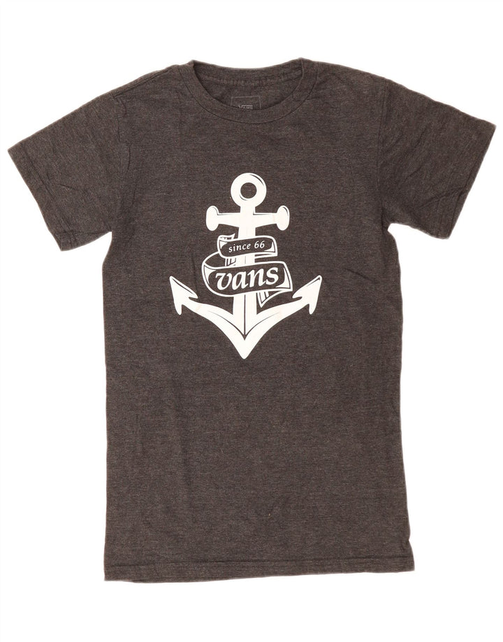 VANS Herren T-Shirt mit klassischer Passform, Grafik, Größe S, Grau, Baumwolle