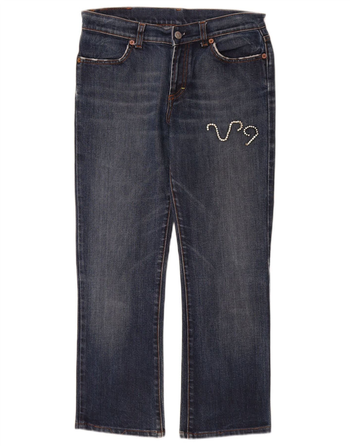 Fiorucci Damen Straight Jeans W30 L27 Blaue Baumwolle
