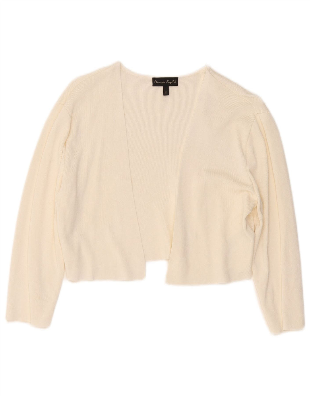 Phase Eight Offener Bolero-Pullover für Damen mit 3/4-Ärmeln, UK 14, Mittel, gebrochenes Weiß