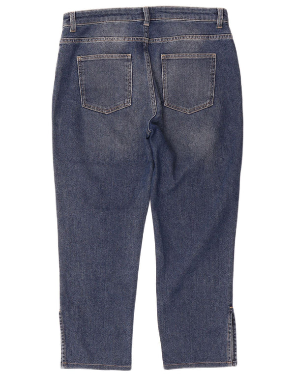 FRENCH CONNECTION Kurz geschnittene Jeans für Damen, UK 14, Größe L, W34, L25, Blau, Baumwolle