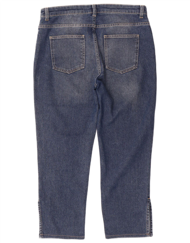 FRENCH CONNECTION Kurz geschnittene Jeans für Damen, UK 14, Größe L, W34, L25, Blau, Baumwolle